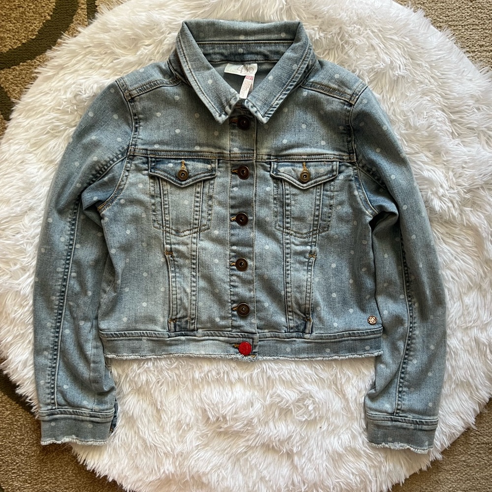 Matilda Jane Denim Dreams Jacket size 12 polka dot